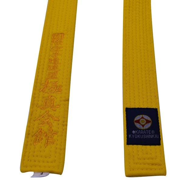 International Karate Federation Kyokushi White Belt - 4cm Wide, Custom Embroidery, Made in China