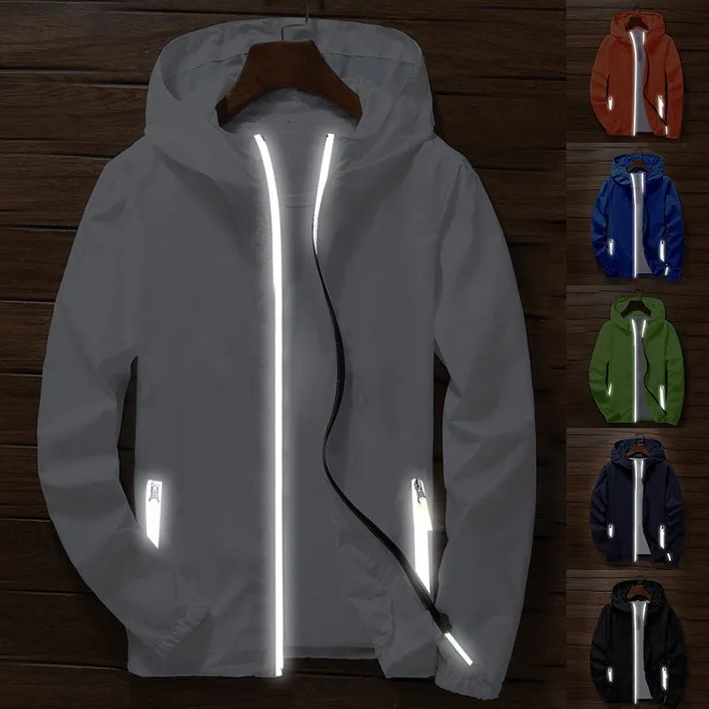 Reflective windbreaker jacket