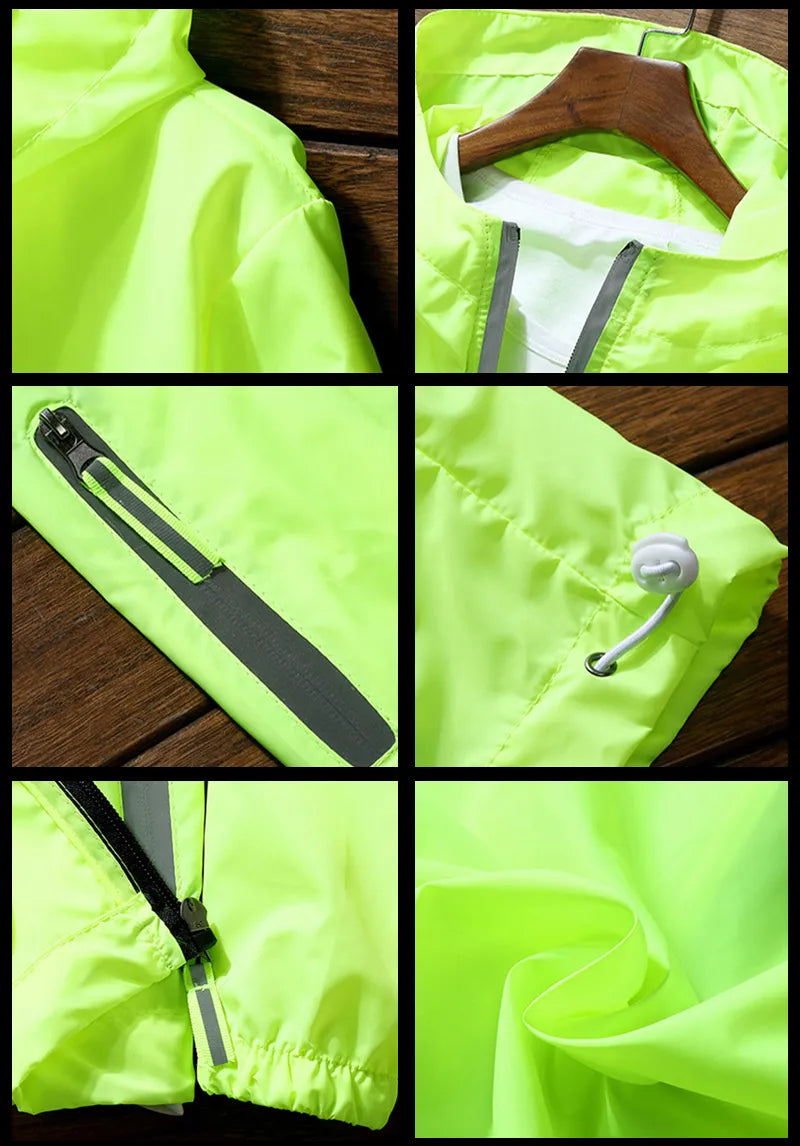 Reflective windbreaker jacket