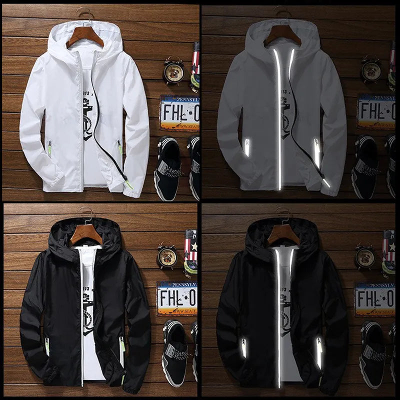 Reflective windbreaker jacket