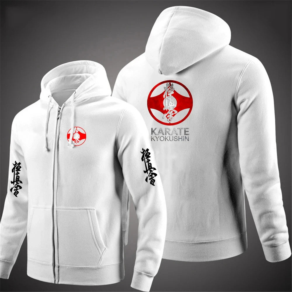 symbols kyokushin hoodie zip sweat