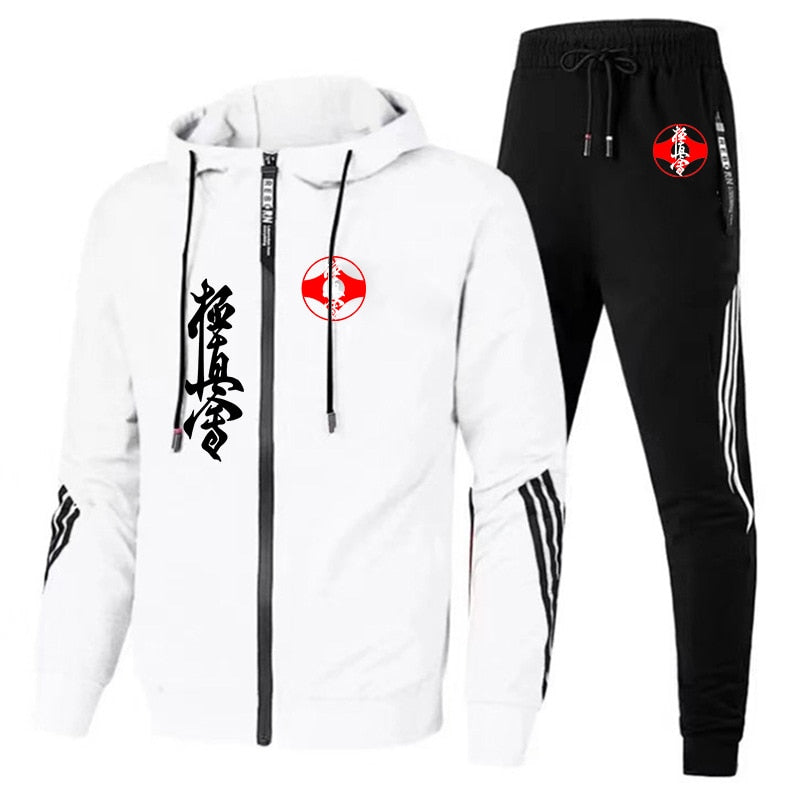 Kyokushin tracksuit with kanku and kanji