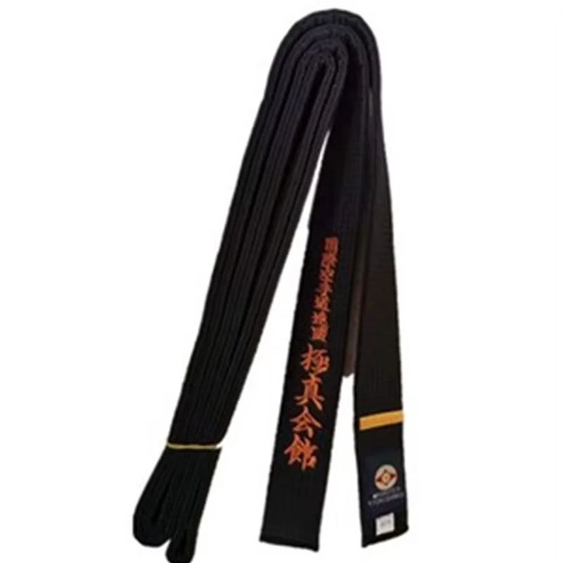 Professional Kyokushin Karate Kyokushinkai Black Belt Japan Tokyodo Belts Japanese Embroidery Name Customized IKO Karate Belts