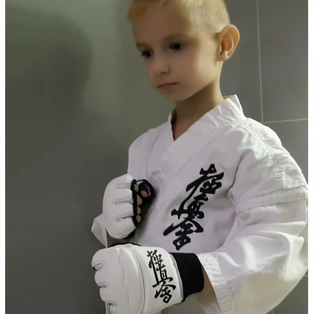 High Quality Kyokushinkai Dobok 12Oz 100% Cotton Dogi Canvas Karate Uniform Kimono Gi Cloth for Kids Adult,Free White Belt