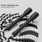Beaded jump rope for coordination and footwork training