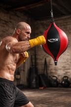 Double End Reflex Boxing Ball – Speed & Accuracy Training Bag (PU Leather, Adjustable Elastic Cord) ﻿