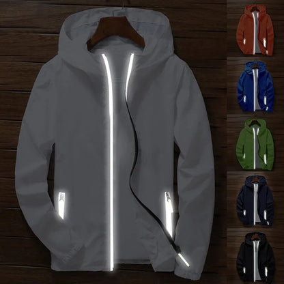 Reflective windbreaker jacket