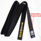 ShinKyokushin Karate Black Belt – Custom name Katakana Embroidery