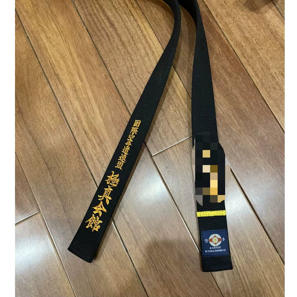 ShinKyokushin Karate Black Belt – Custom name Katakana Embroidery