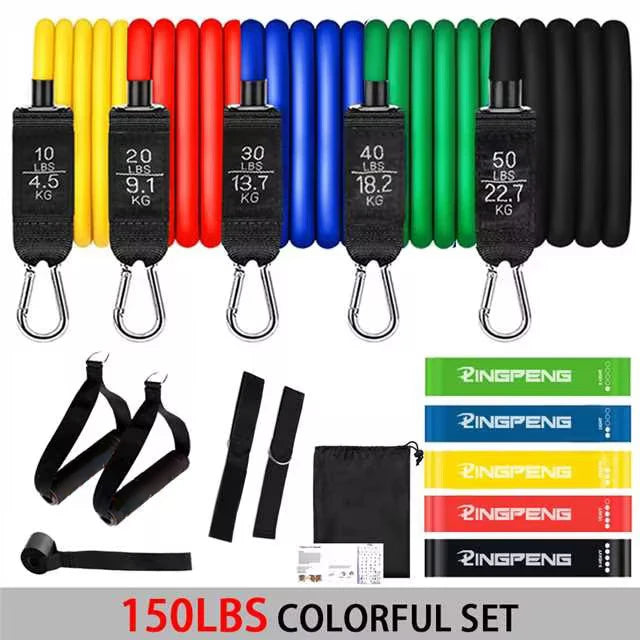 Fitness Resistance Rubber Band Yoga Elastic Band Upgrade Training Bar Set  Pilates Training Exercise Fitness Equipment Pull Rope