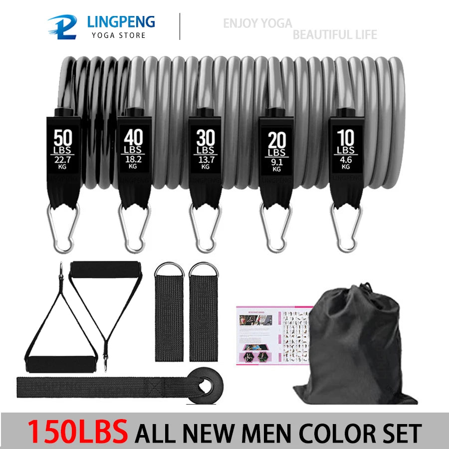 Fitness Resistance Rubber Band Yoga Elastic Band Upgrade Training Bar Set  Pilates Training Exercise Fitness Equipment Pull Rope