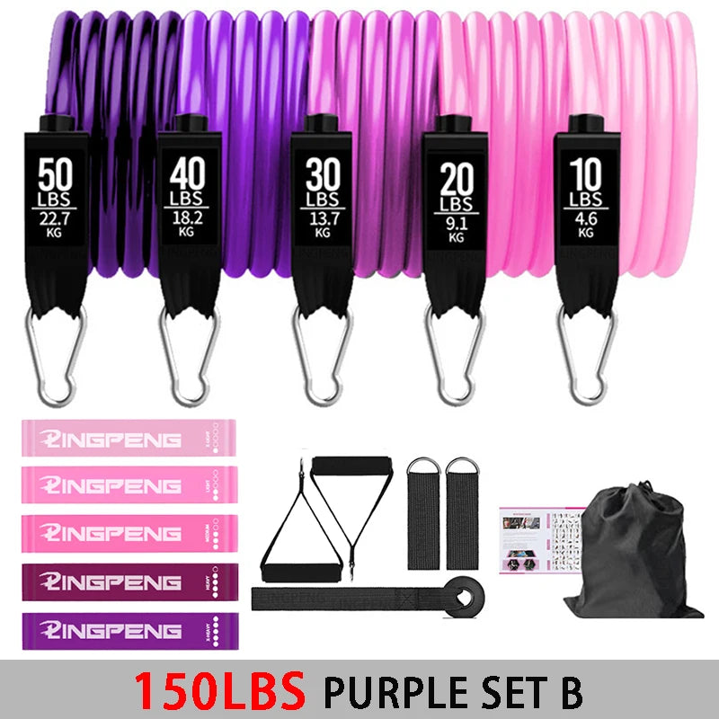 Fitness Resistance Rubber Band Yoga Elastic Band Upgrade Training Bar Set  Pilates Training Exercise Fitness Equipment Pull Rope