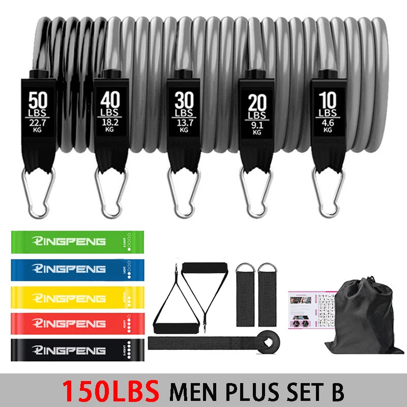 Fitness Resistance Rubber Band Yoga Elastic Band Upgrade Training Bar Set  Pilates Training Exercise Fitness Equipment Pull Rope
