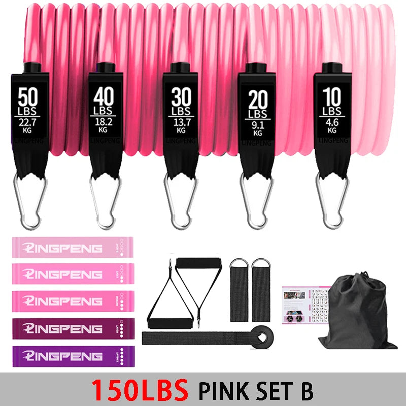 Fitness Resistance Rubber Band Yoga Elastic Band Upgrade Training Bar Set  Pilates Training Exercise Fitness Equipment Pull Rope