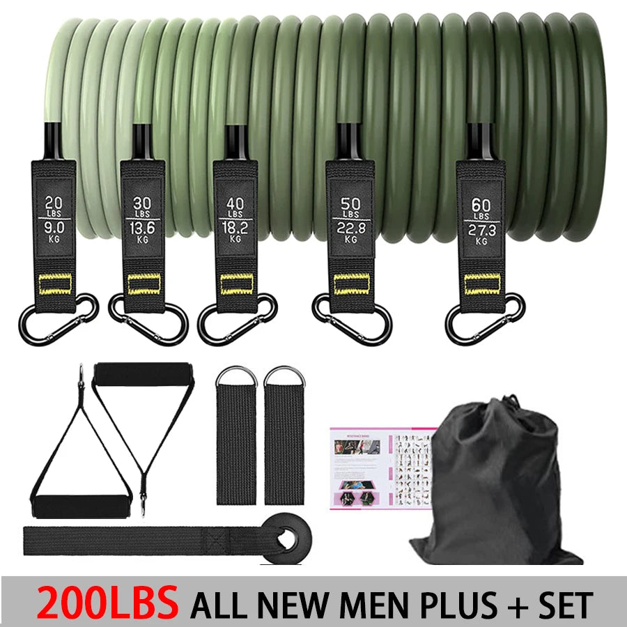 Fitness Resistance Rubber Band Yoga Elastic Band Upgrade Training Bar Set  Pilates Training Exercise Fitness Equipment Pull Rope