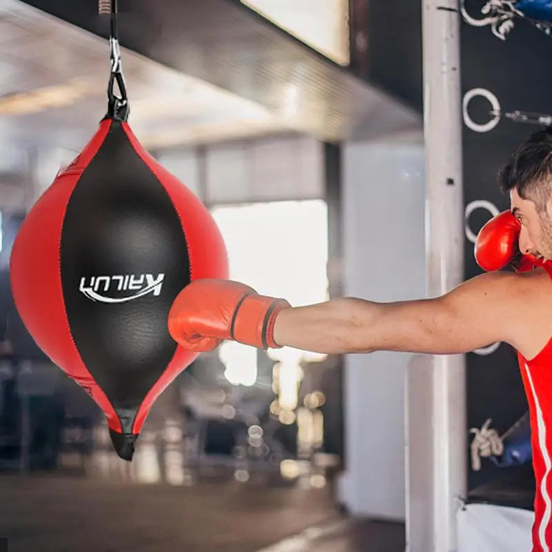 Double End Reflex Boxing Ball – Speed & Accuracy Training Bag (PU Leather, Adjustable Elastic Cord) ﻿