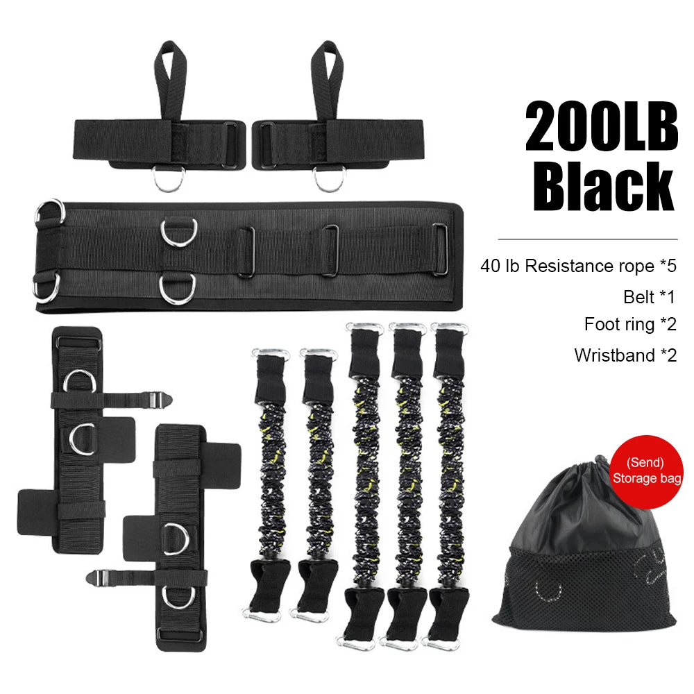 Boxing Training Resistance Band Set Leg Strength and Agility Training Strap System for Boxing,MMA,Muay Thai,Fitness,Basketball