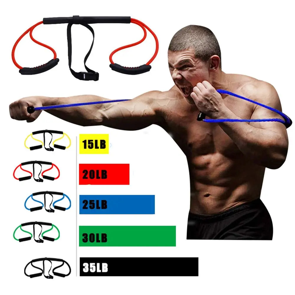 Home Arm MMA Boxing Resistance Training Rubber Bands Gym Equipment Training Pull Rope Exercise Pull Rope