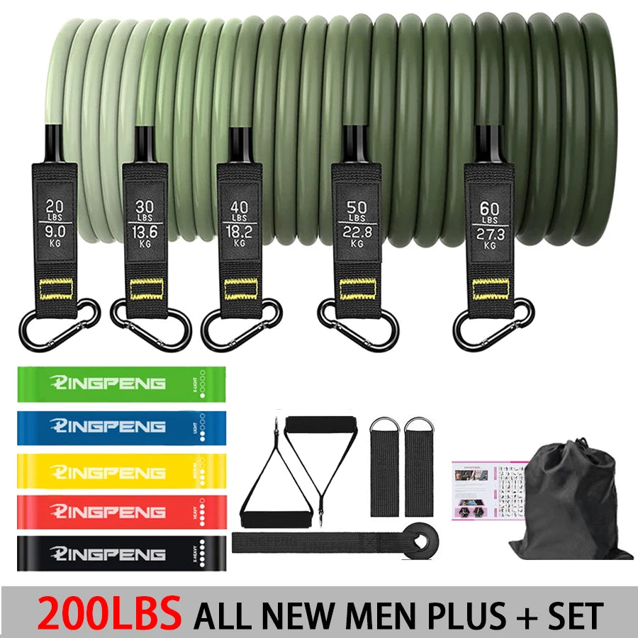 Fitness Resistance Rubber Band Yoga Elastic Band Upgrade Training Bar Set  Pilates Training Exercise Fitness Equipment Pull Rope
