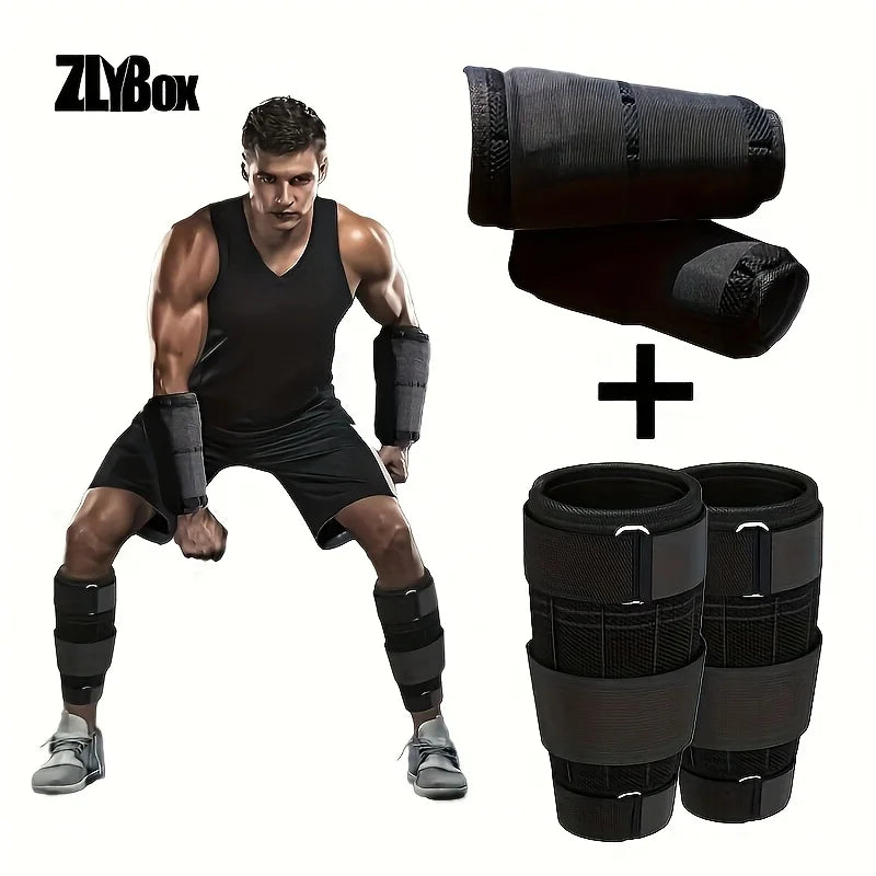 4Pcs Adjustable Weight-Bearing Sandbags Running Leg Weight Training Fitness Men and Women Weight-Bearing Sandbags