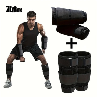 4Pcs Adjustable Weight-Bearing Sandbags Running Leg Weight Training Fitness Men and Women Weight-Bearing Sandbags