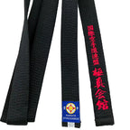 Kyokushin Karate Black Belt Embroidery Japanese Martial Arts Sports IKF Club Polyester Decorations Customized Name Width 4Cm