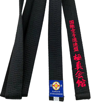 Kyokushin Karate Black Belt Embroidery Japanese Martial Arts Sports IKF Club Polyester Decorations Customized Name Width 4Cm