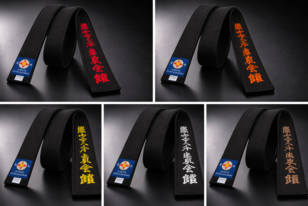 black belt  kyokushin karaté embroidered