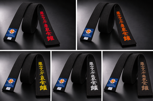black belt  kyokushin karaté embroidered