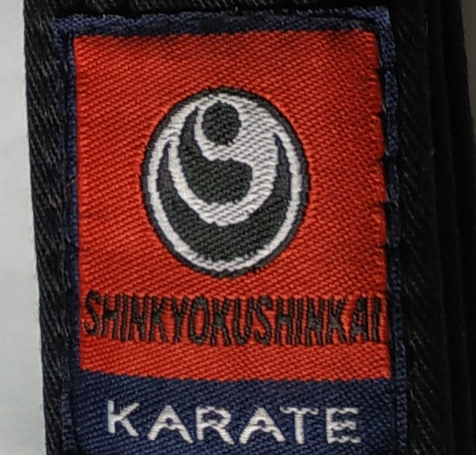 shinkyokushin kuro obi  with embroidered name