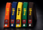 Shinkyokushin Karate Belts – Japanese Kanji Embroidery and Official Labels (Set of 10)